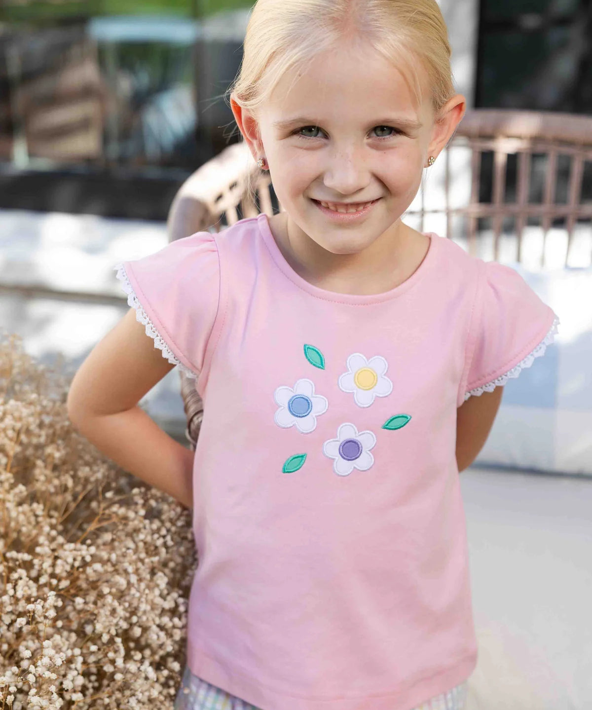 Knit Top With Flowers
