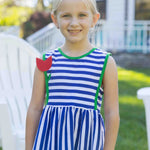 Florence Eiseman Stripe Knit Dress With Tulip