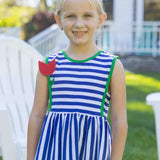 Florence Eiseman Stripe Knit Dress With Tulip
