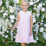 Linen-Look Dress With Flowers