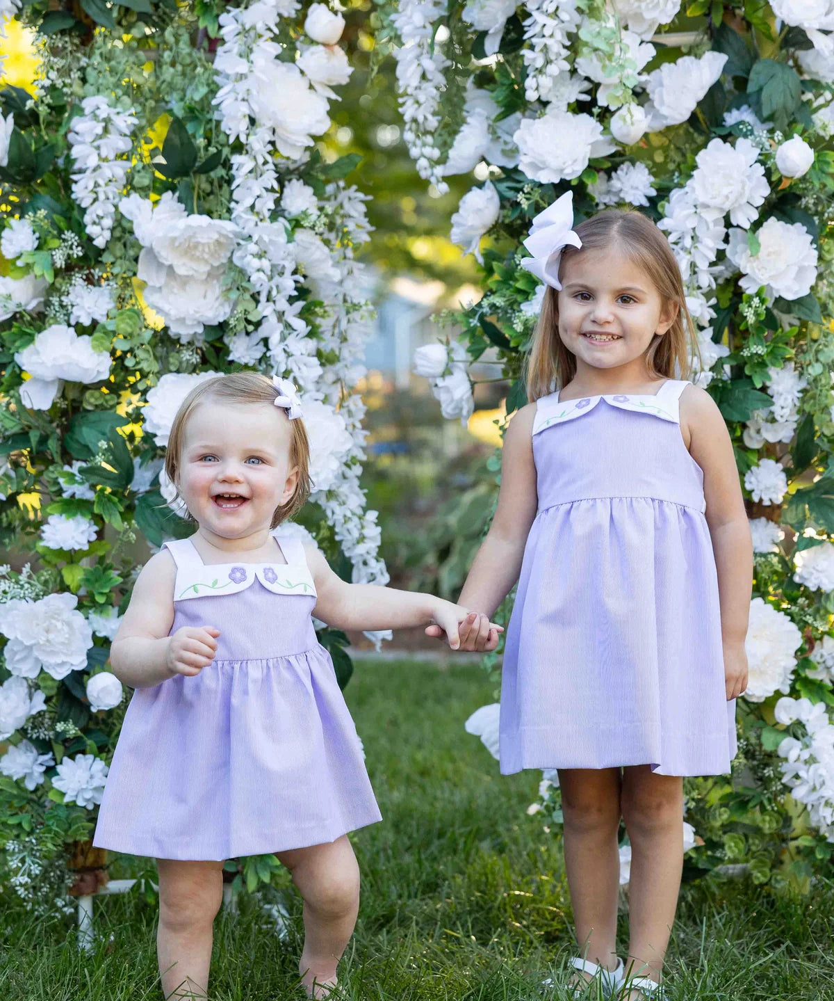 Pincord Dress With Flowers