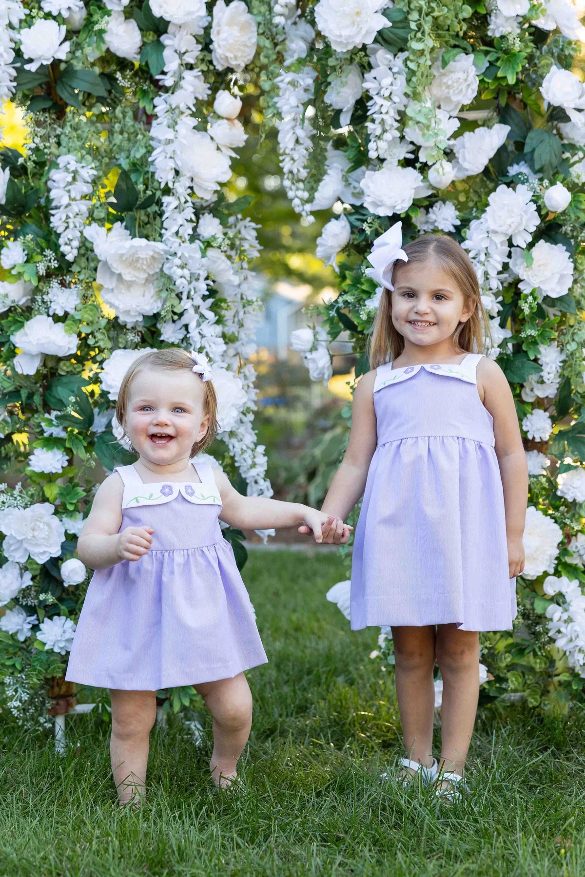 Pincord Dress With Flowers
