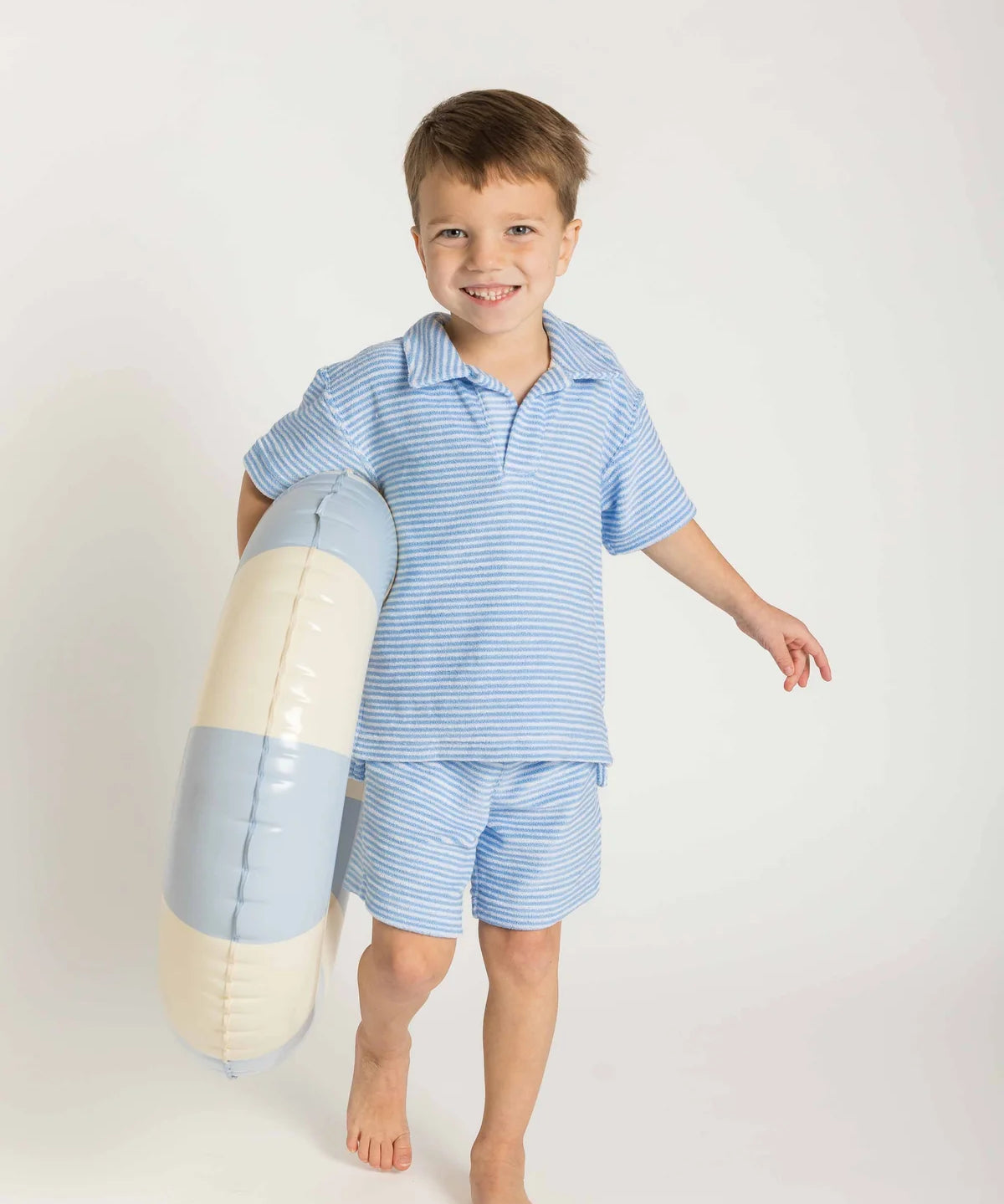 Florence Eiseman Blue Stripe Terry Shorts
