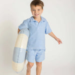Florence Eiseman Blue Stripe Terry Shorts