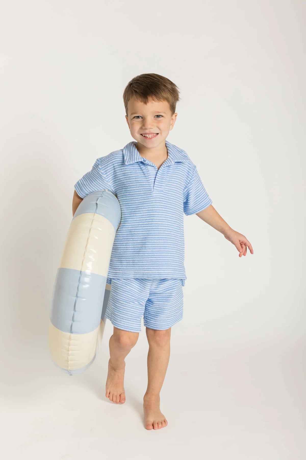 Florence Eiseman Blue Stripe Terry Shorts