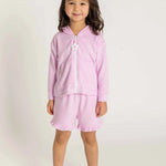 Pink Stripe Terry Shorts