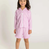 Pink Stripe Terry Shorts