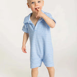 Blue Striped Terry Shortall
