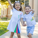 Florence Eiseman Boy's Knit Short Set with School Supplies