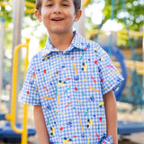 Florence Eiseman School Print Performance Knit Polo