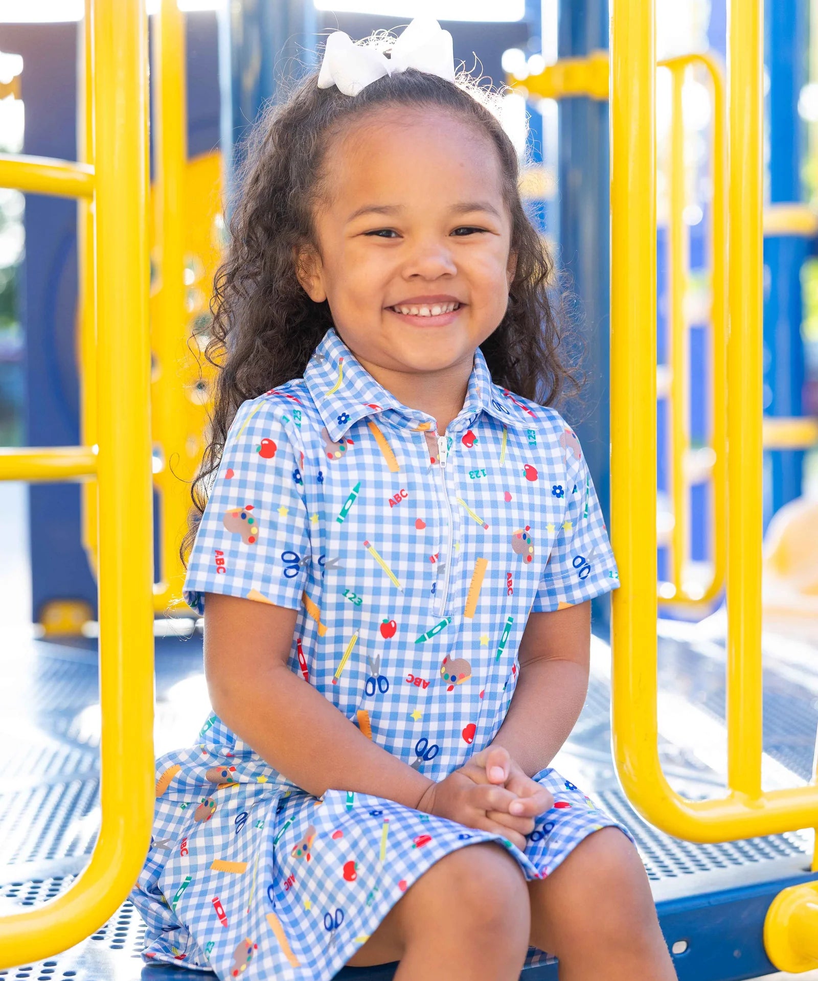 Florence Eiseman School Print Performance Knit Dress
