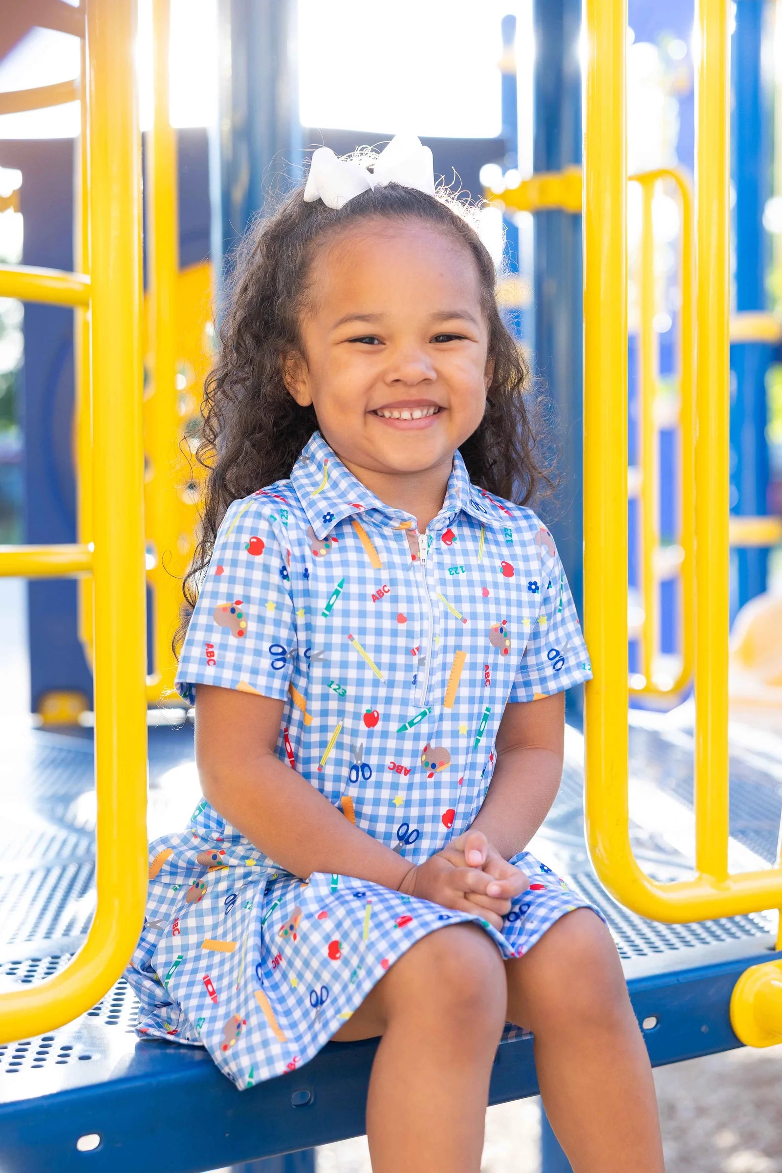 Florence Eiseman School Print Performance Knit Dress