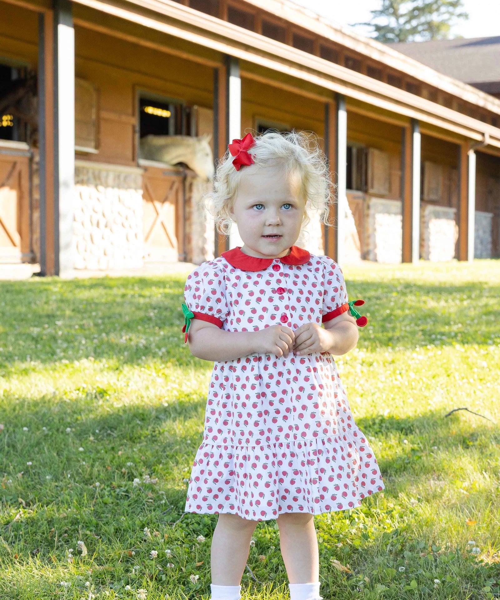 Apple Print Dress With Apples