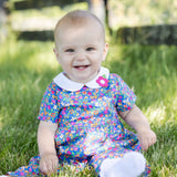 Florence Eiseman Floral Print Longall with Collar