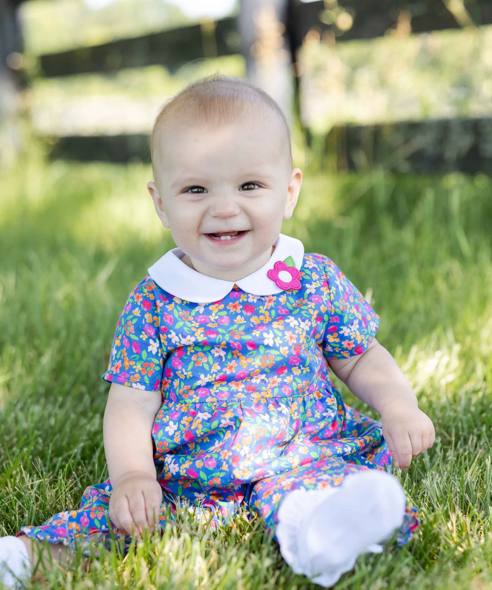 Florence Eiseman Floral Print Longall with Collar
