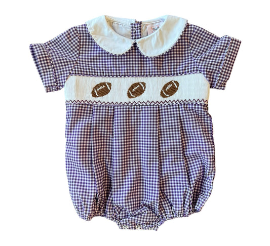 Shop Teeta Purple Gingham Football Bubble