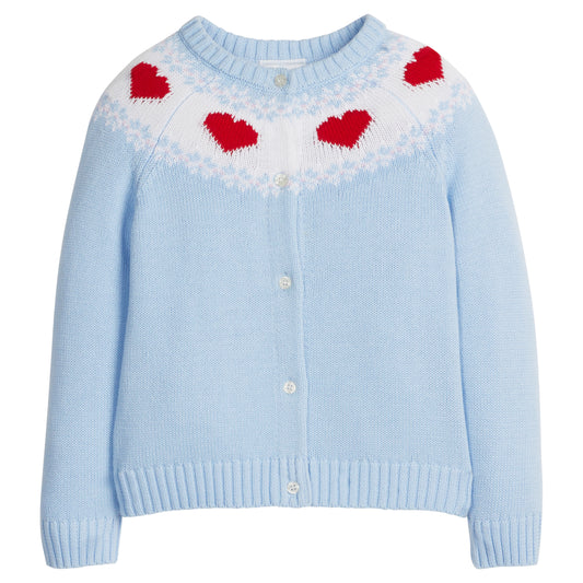 Little English Heart Fair Isle Cardigan
