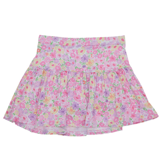 Azarhia Gathered Skort - Fall Flowers