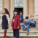 La Coqueta Navy Alexa Corduroy Pinafore Skirt