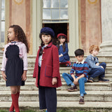 La Coqueta Navy Alexa Corduroy Pinafore Skirt