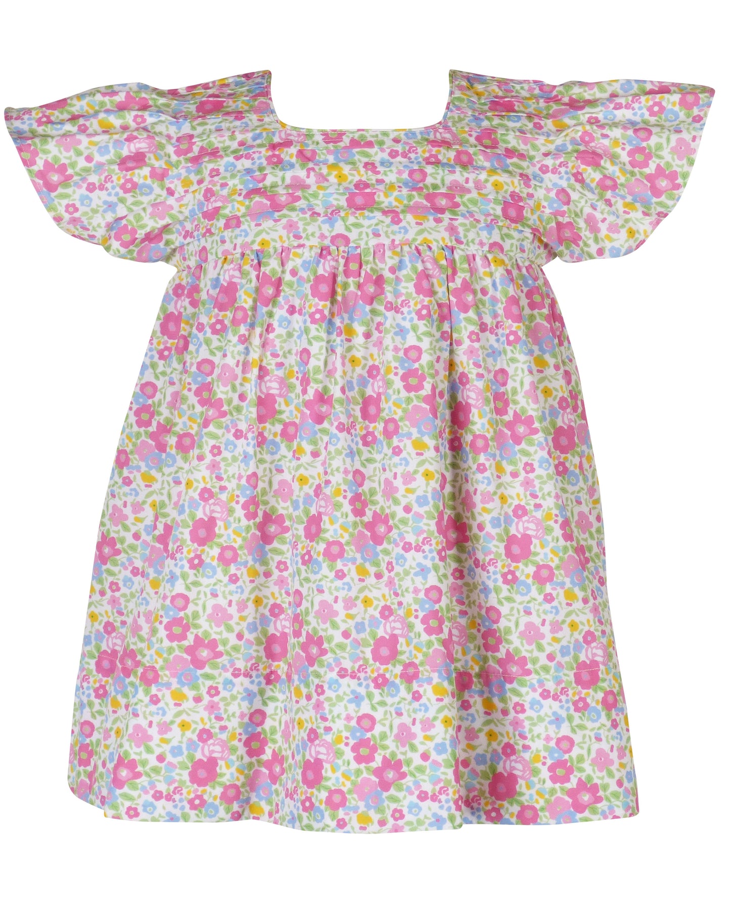 Priscilla Pleated Dress- Floral Fantasy