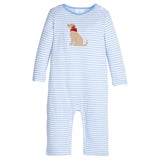 Little English Applique Romper - Seated Lab