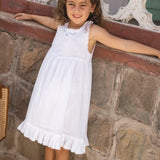 Shell White Simple Dress