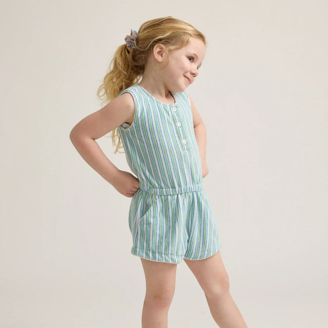 Tamarin Stripe French Terry Romper