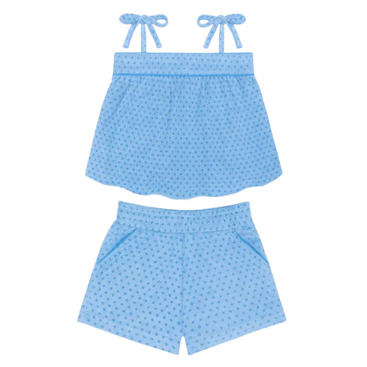 Minnow Le Marin Dot French Terry Tie Top and Short Set