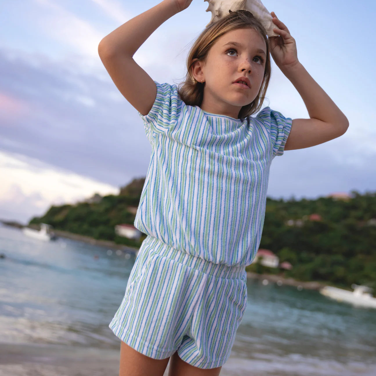 Tamarin Stripe French Terry Top and Short Set
