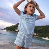 Tamarin Stripe French Terry Top and Short Set