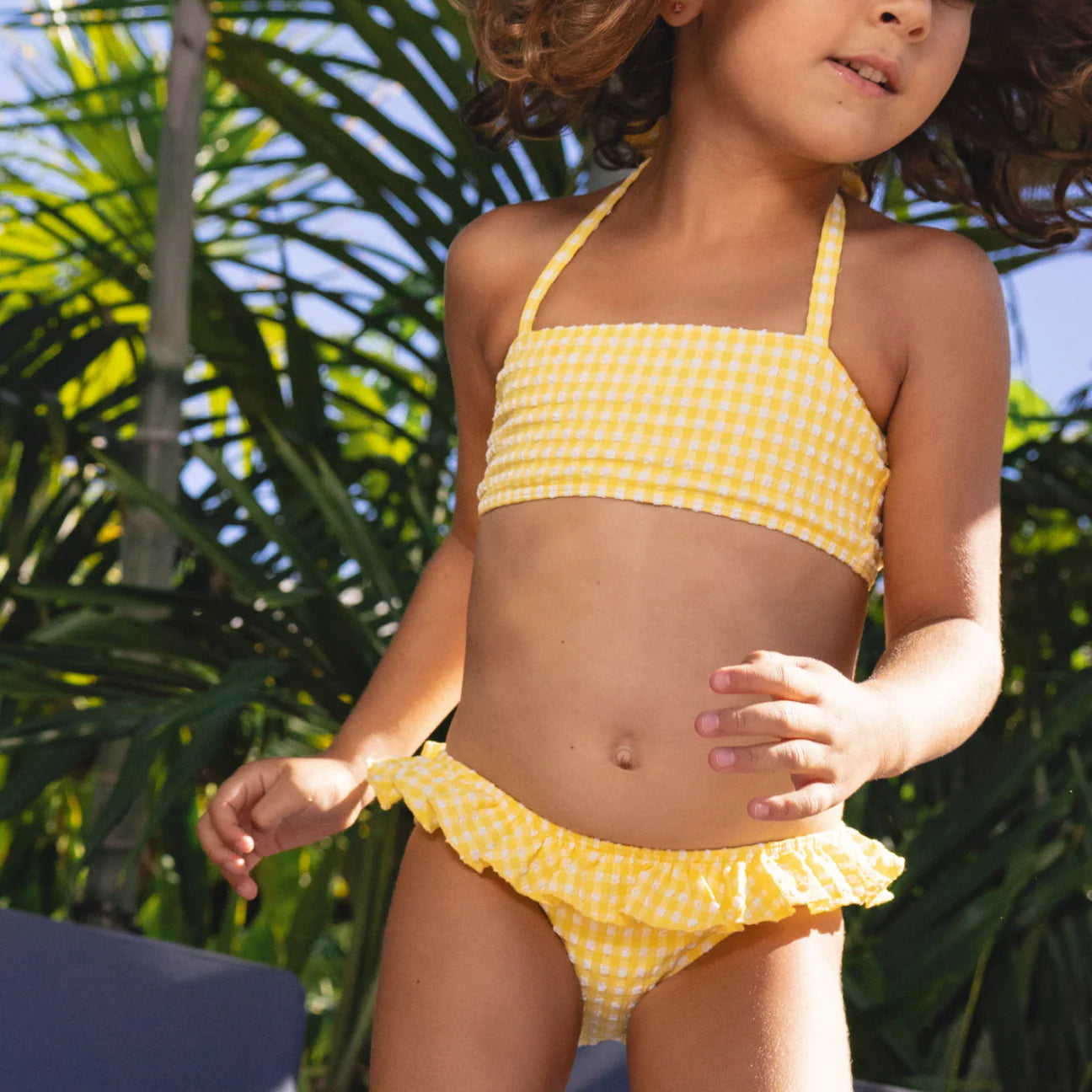 Soleil Gingham Halter Bikini