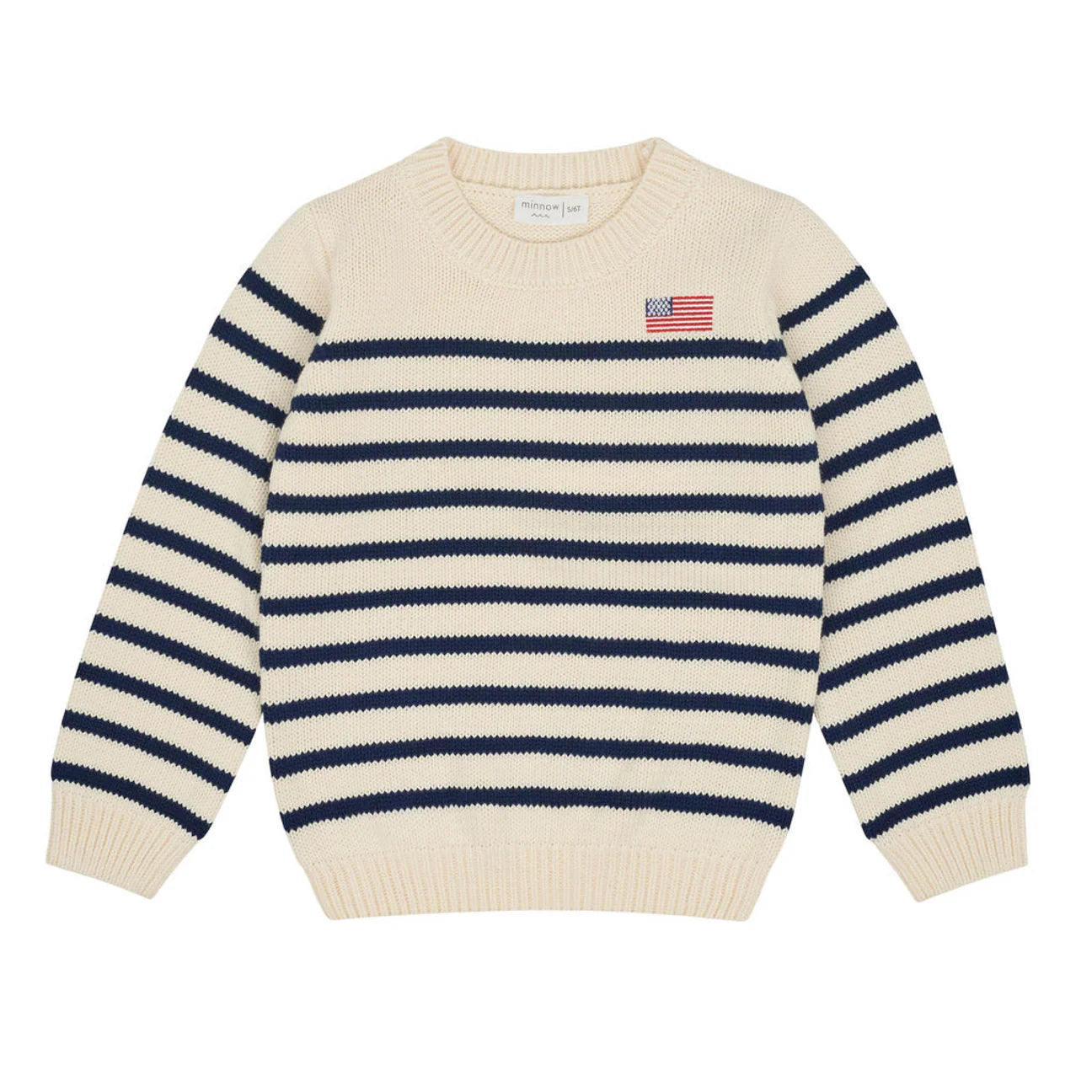 Minnow Americana Breton Stripe Knit Sweater