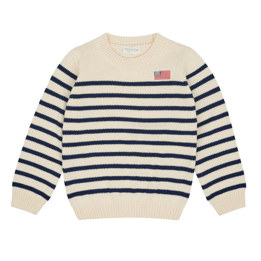 Minnow Americana Breton Stripe Knit Sweater