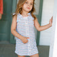 Jetty Stripe French Terry Tie Knot Dress
