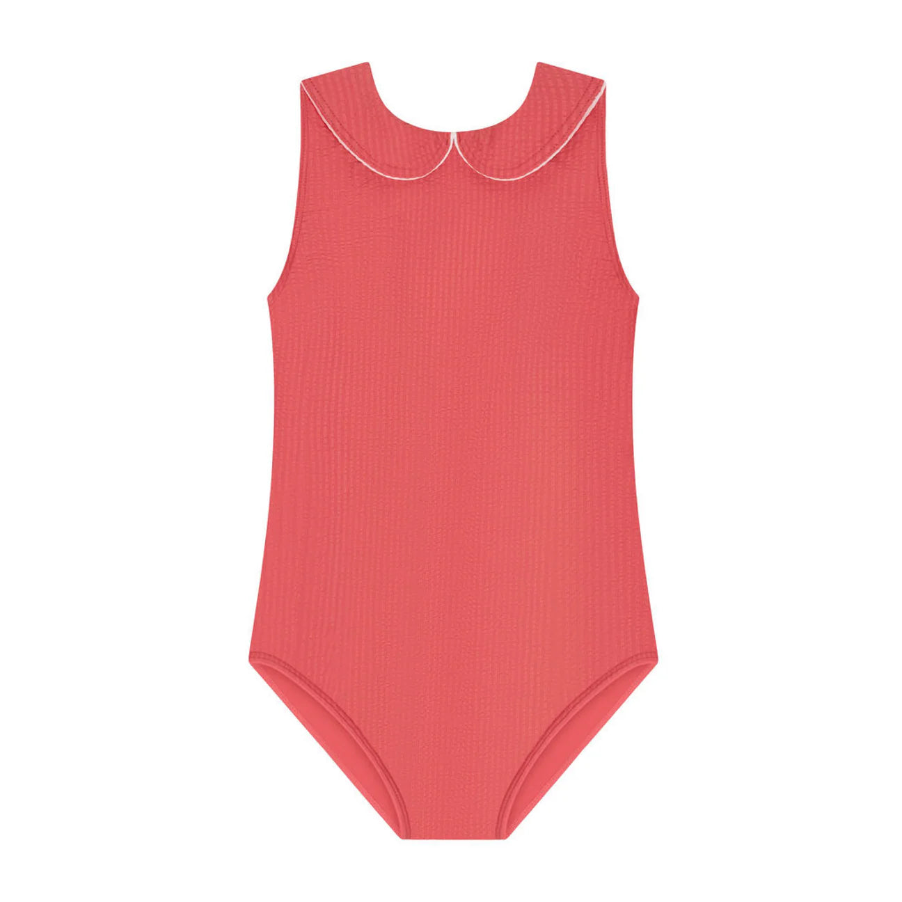 Minnow Sailor Red Seersucker One Piece