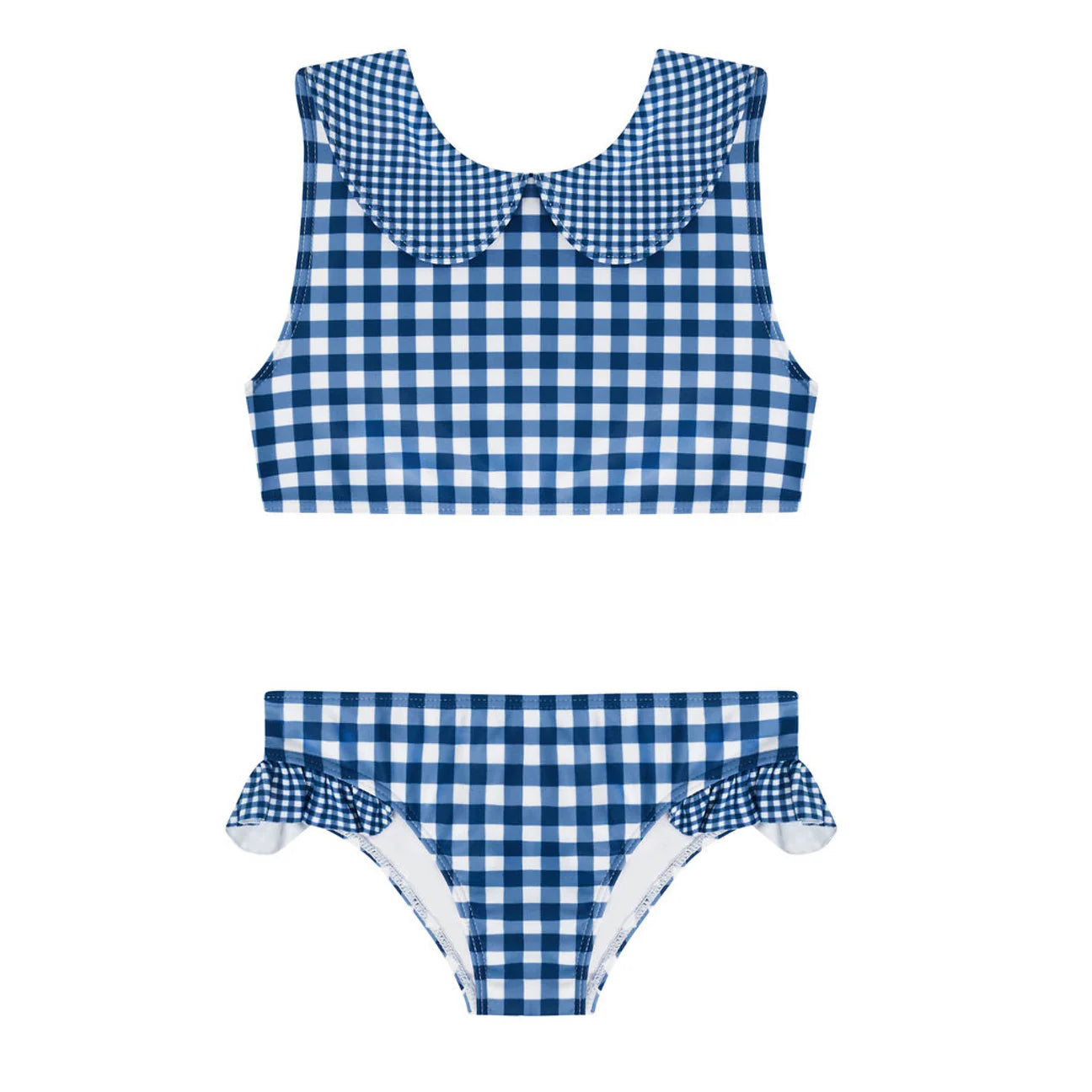 Minnow Navy Picnic Gingham Sailor Bikini