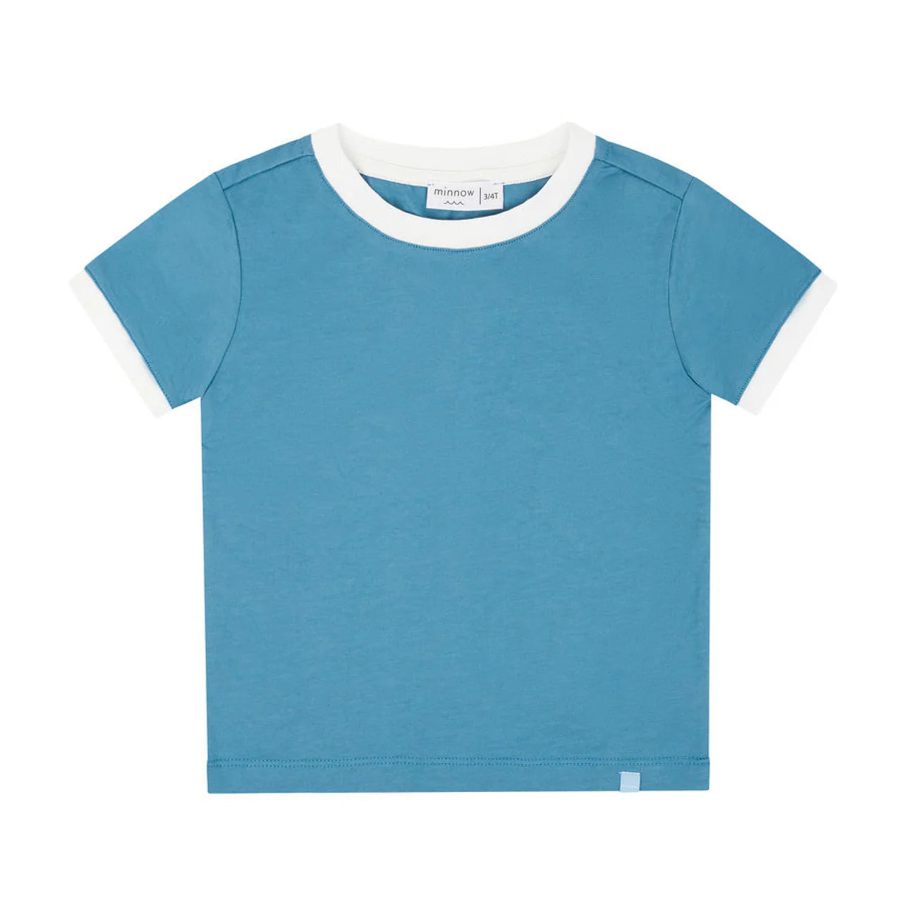 Minnow Cerulean Blue Ringer Tee