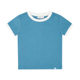 Minnow Cerulean Blue Ringer Tee