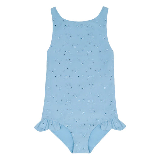 Minnow Dusk Blue Eyelet Ballerina One Piece