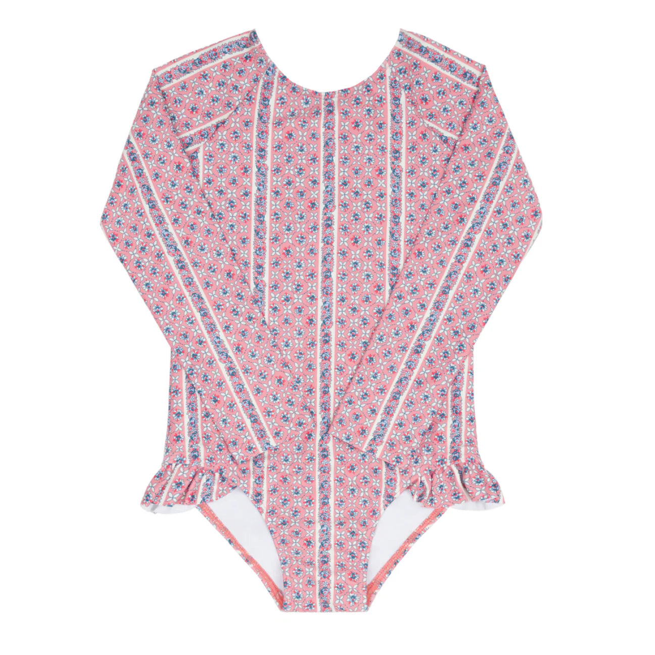 Minnow Rosa Vine Rashguard One Piece