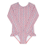 Minnow Rosa Vine Rashguard One Piece