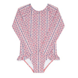Minnow Rosa Vine Rashguard One Piece