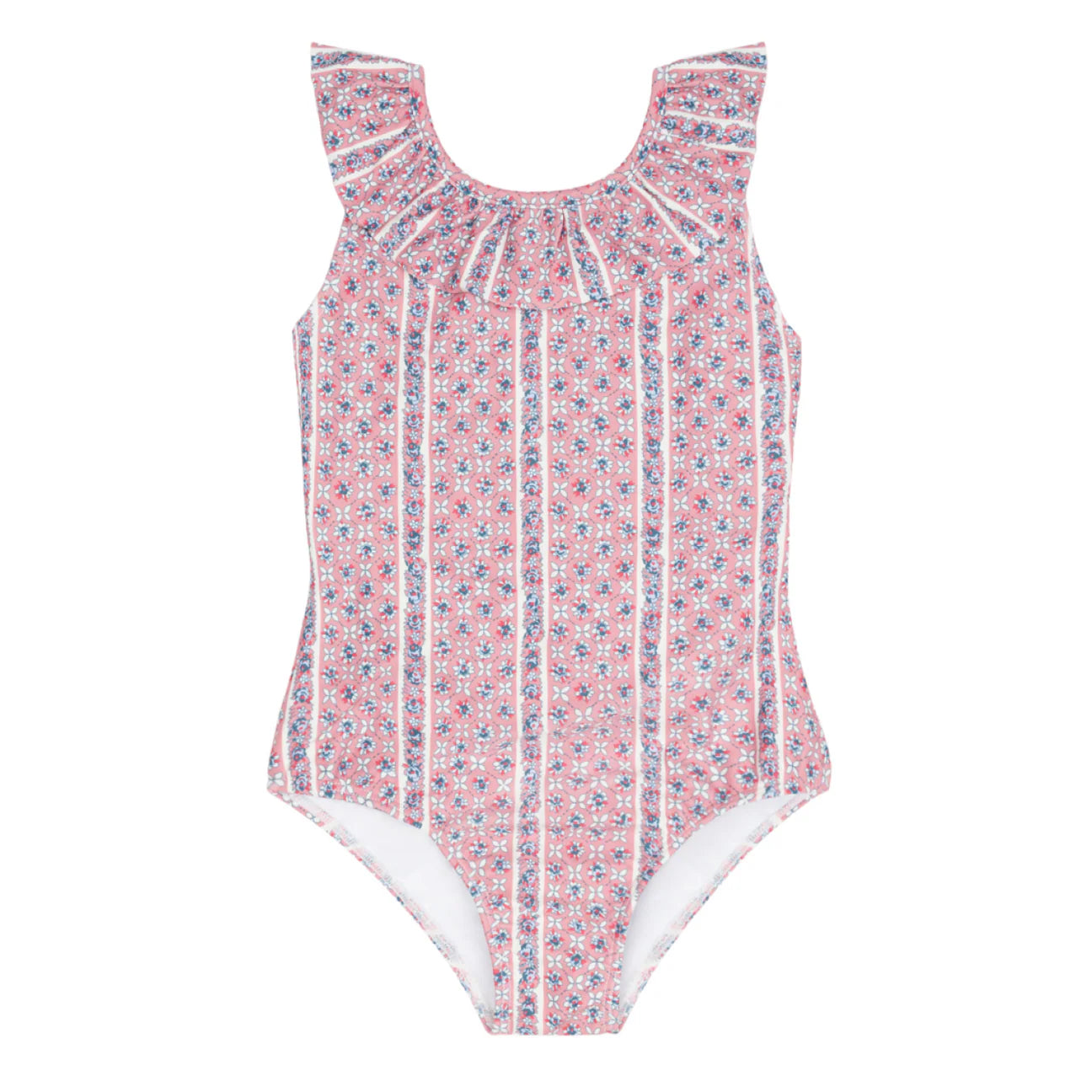 Minnow Rosa Vine Ruffle Collar One Piece