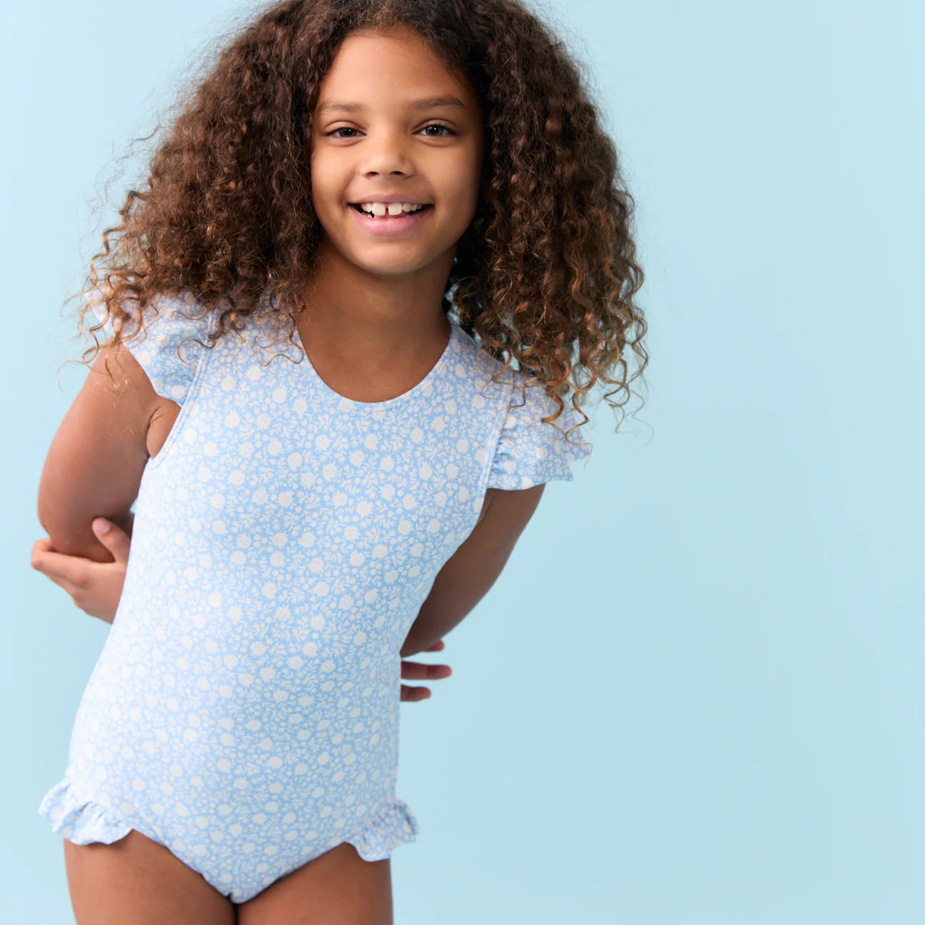 Minnow Alpine Fiore Ruffle Cap Sleeve One Piece
