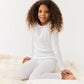 Minnow White Pointelle Pajama Set