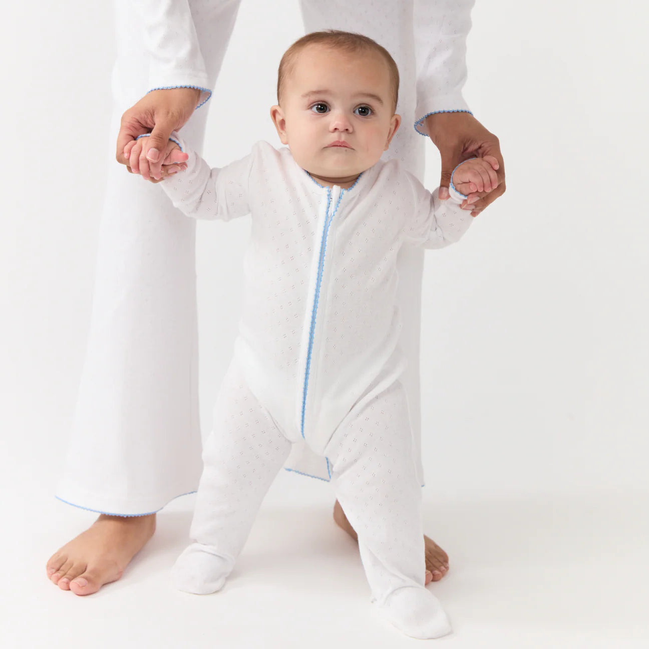 Minnow White Pointelle Footie