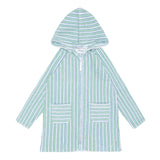 Minnow Tamarin Stripe French Terry Hooded Zipper Coverup