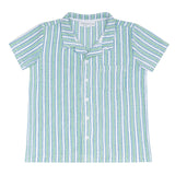 Minnow Tamarin Stripe French Terry Button Up