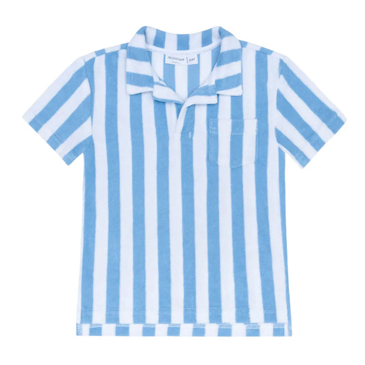Minnow Bay Stripe French Terry Polo